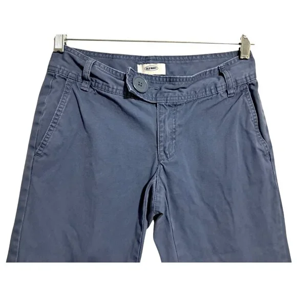 Old Navy Wide Leg Pants Womens Size 2 Blue 100% Cotton Lightweight Comfortable C - Picture 8 of 9